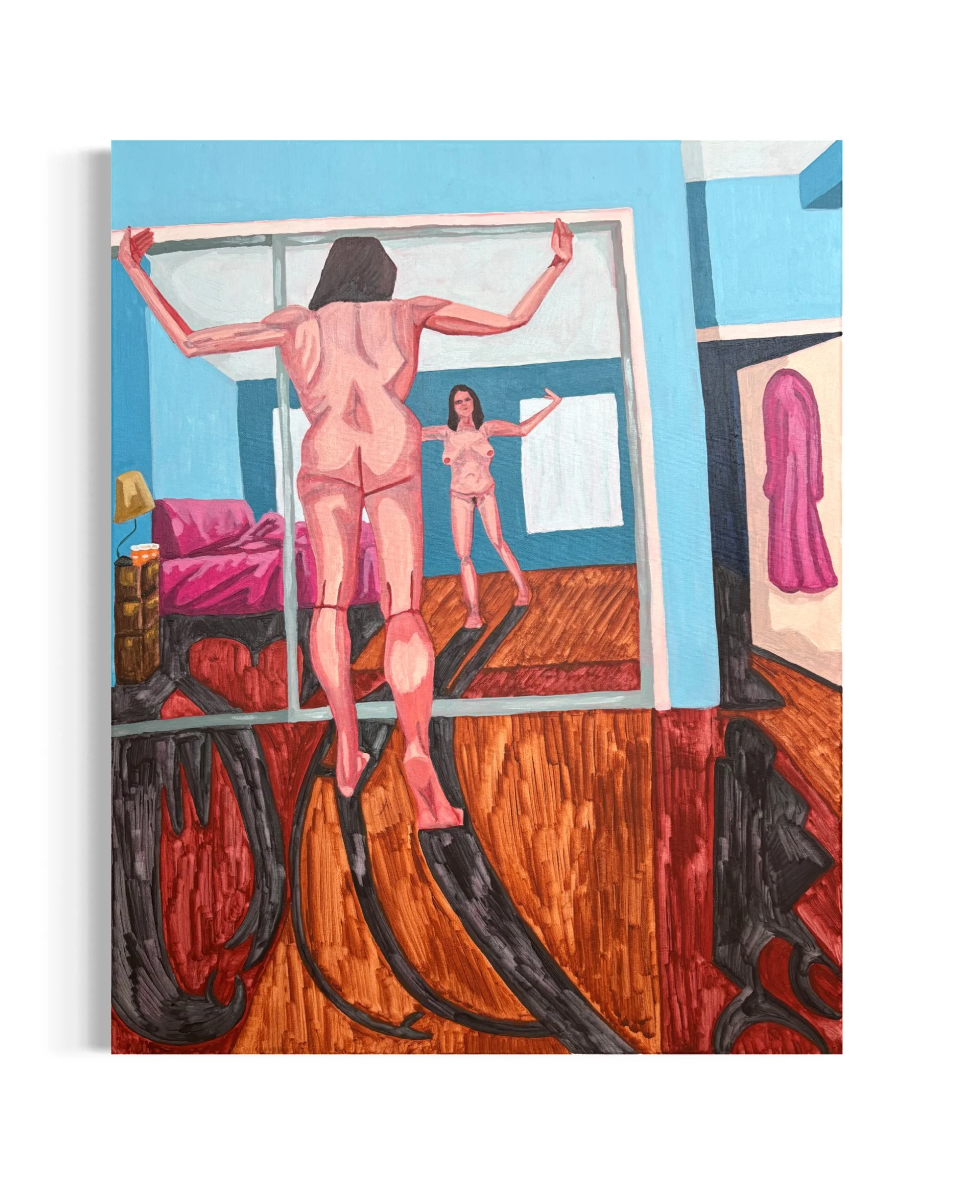 “Confrontation”. 30" x 24". Acrylic on canvas. 2026