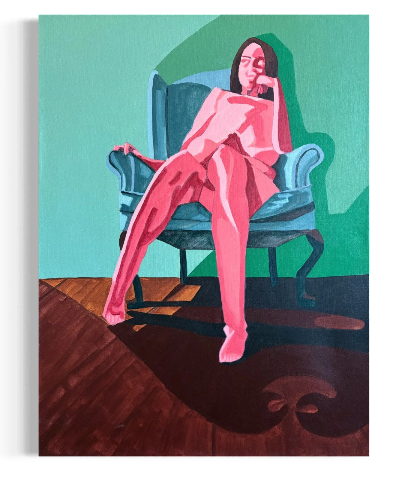 “How do I define my sense of self?”
24"x18". Acrylic on canvas. 2025