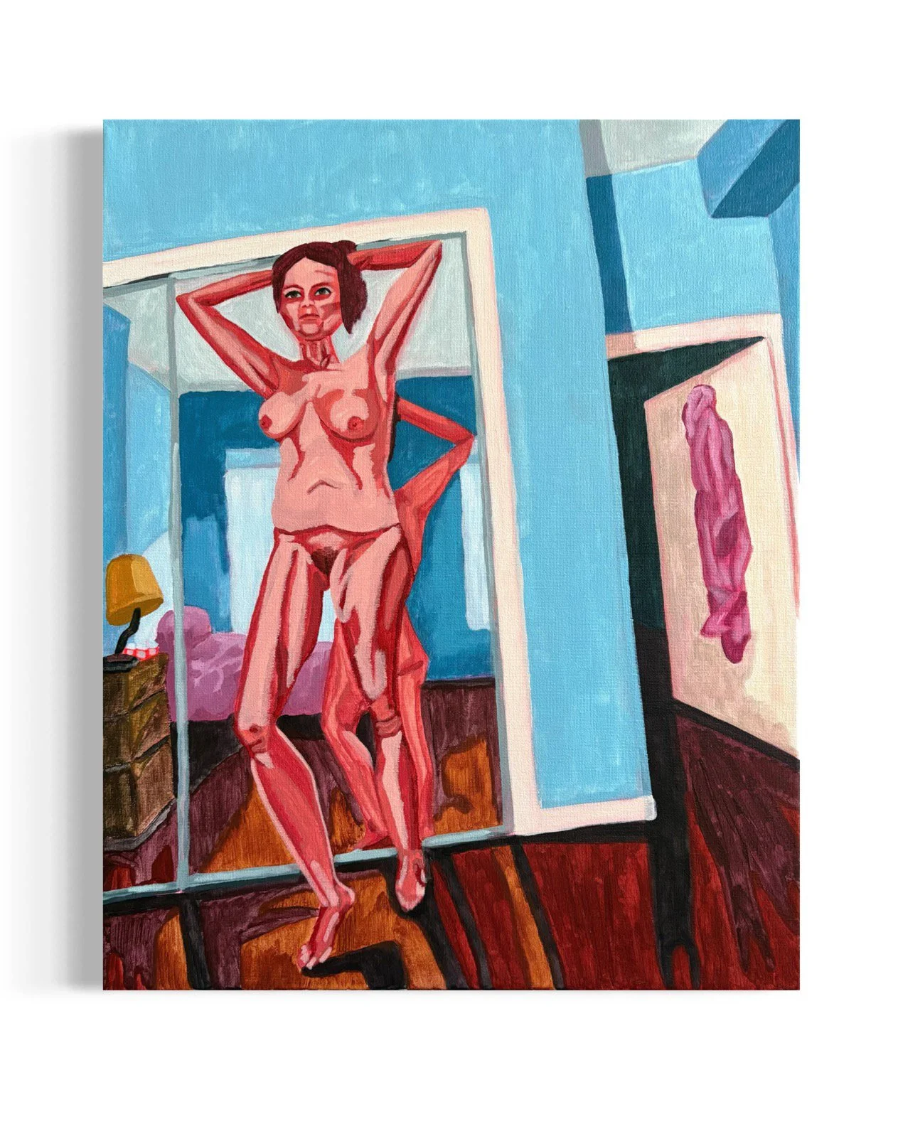 “A familiar strange”. 20"x16". Acrylic on canvas. 2026