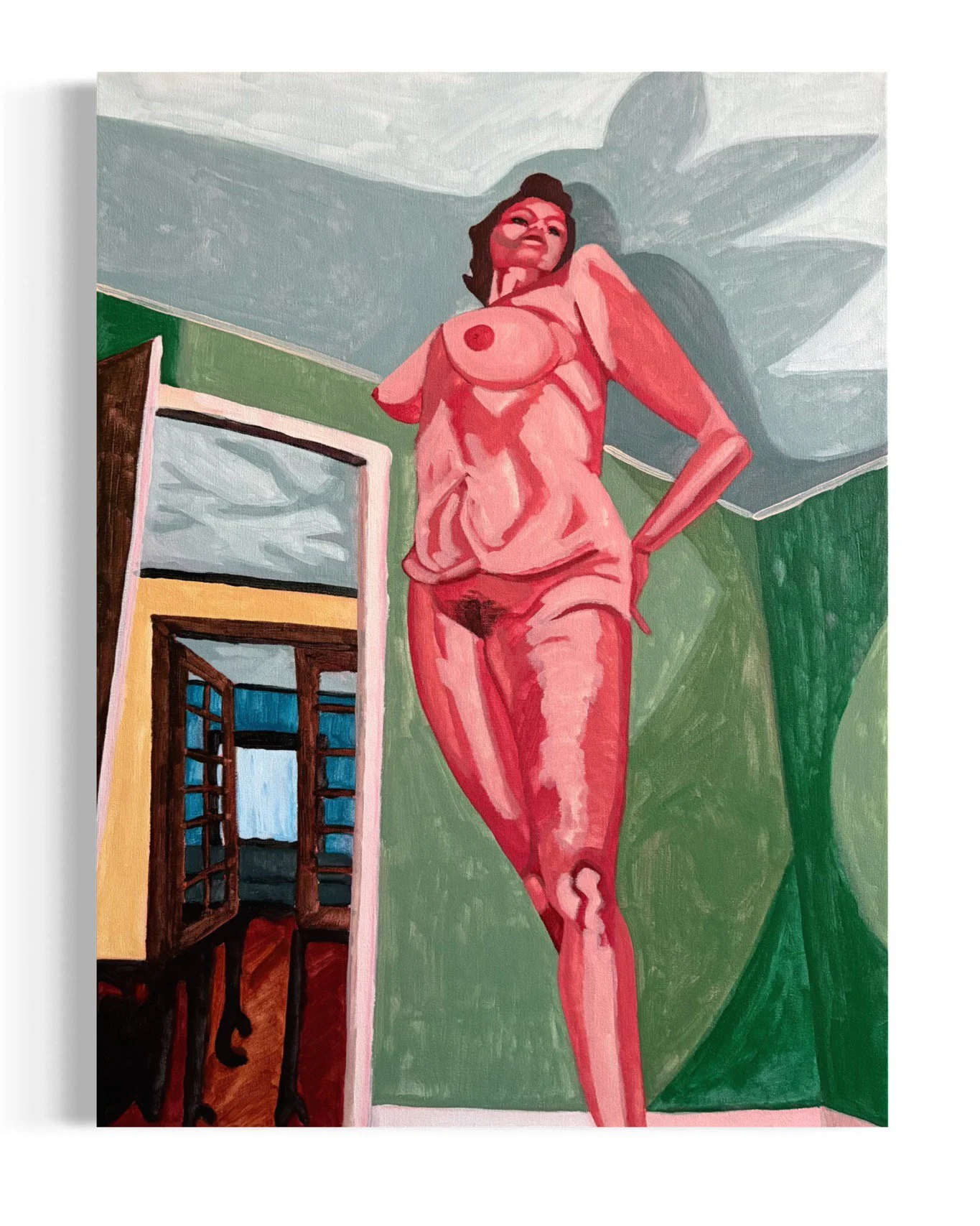 “Outgrowing the familiar”. 24"x18". Acrylic on canvas. 2026