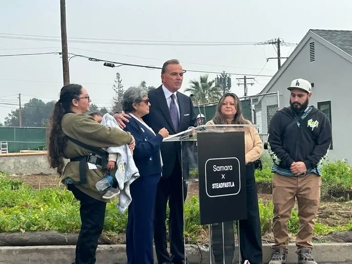 Altadena family gets keys to new modular home being built