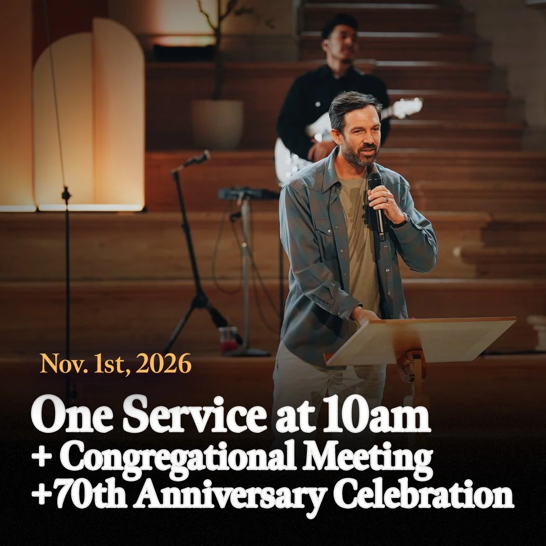 ONE Service at 10am &amp; Congregational Meeting - 11/01/26