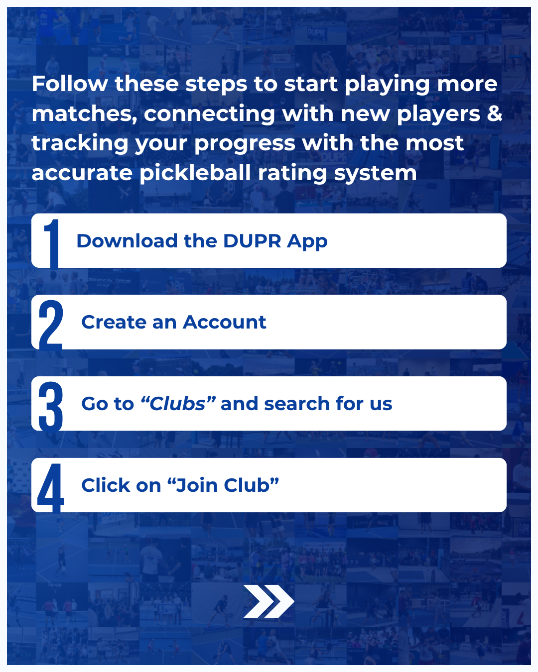 Join Bel Air Church Pickleball Club on DUPR to stay up to date on upcoming open plays and special events