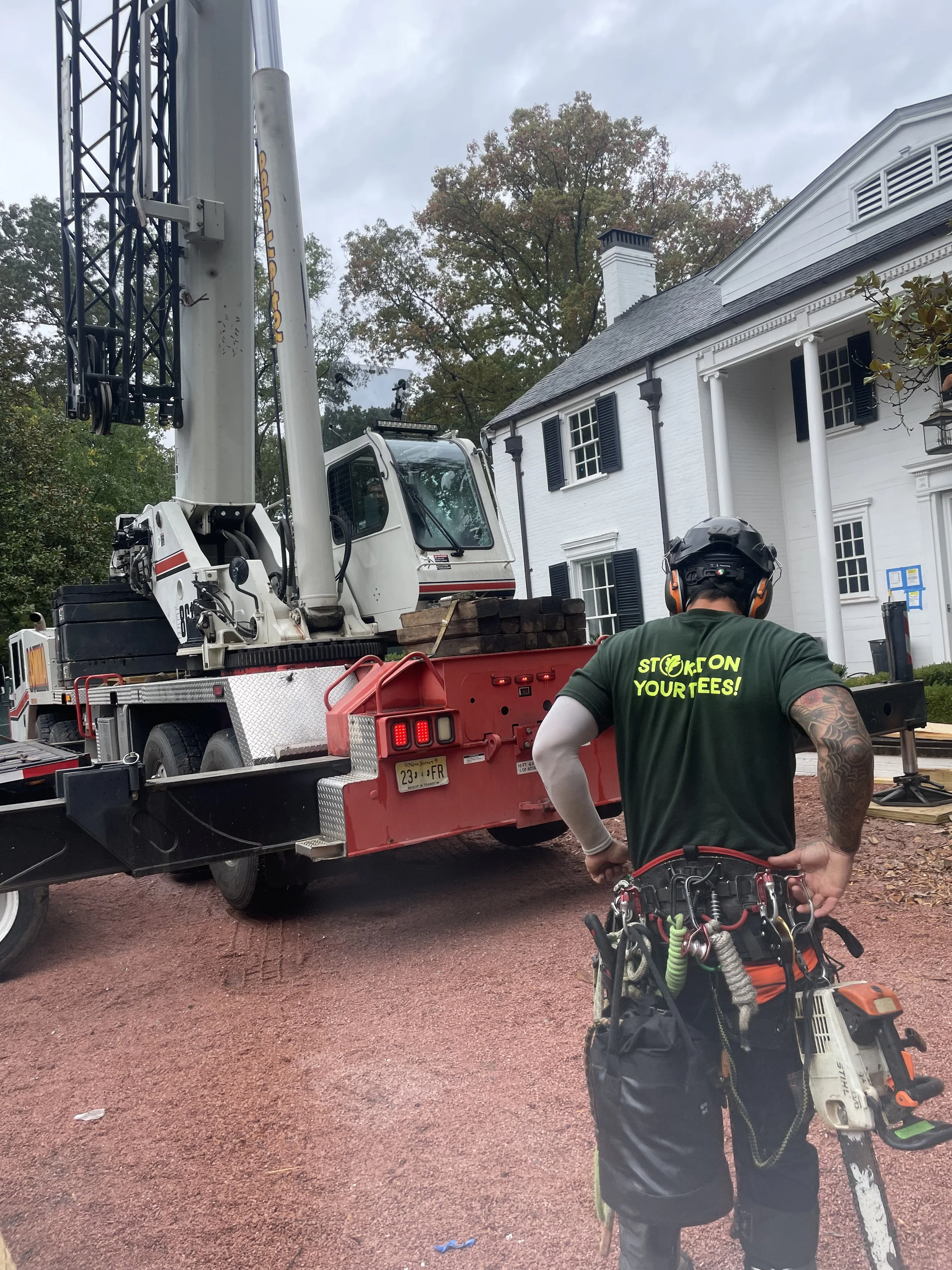 Final gear adjustments before "riding the ball" of the crane.