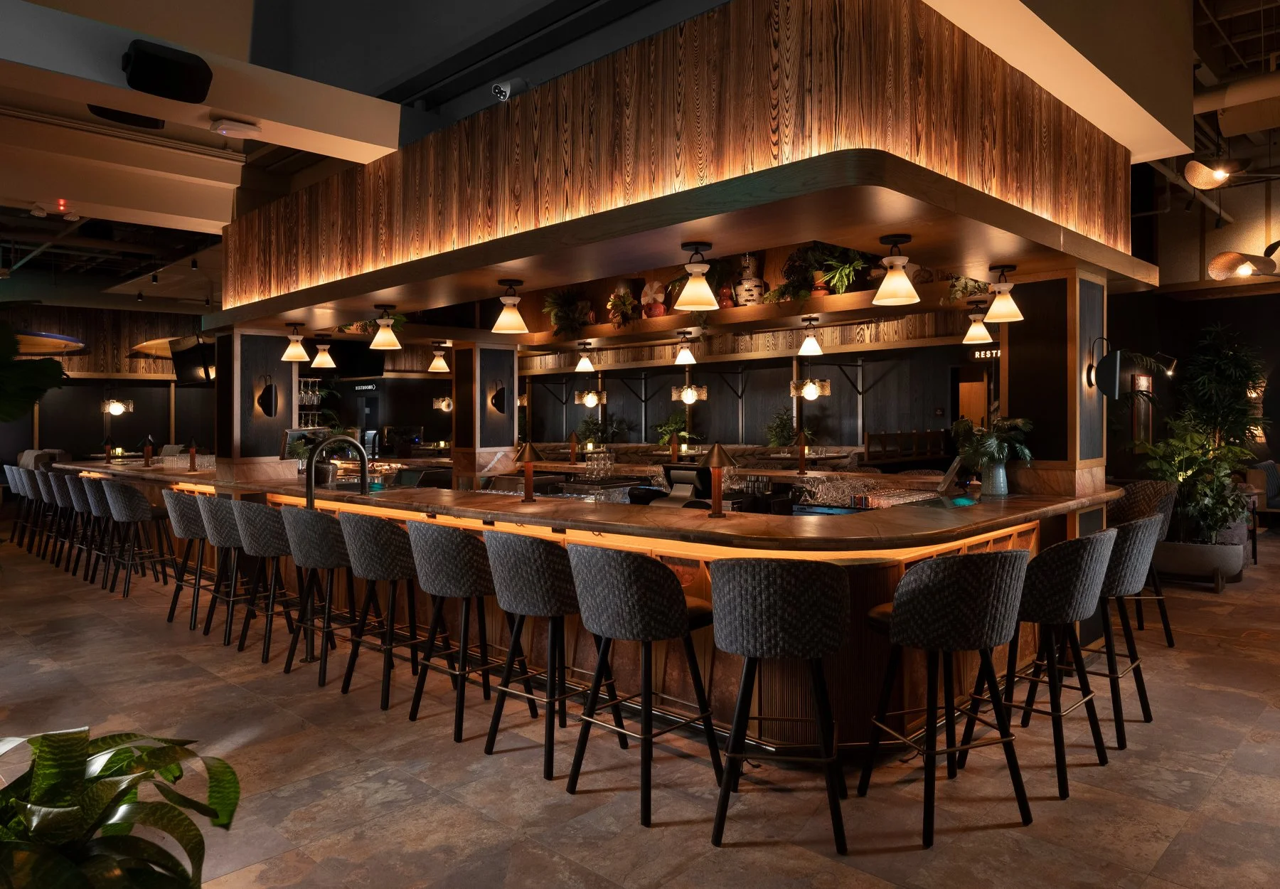 Earls Kitchen + Bar Waikiki, O’ahu - Peregrine Millwork Ltd.
