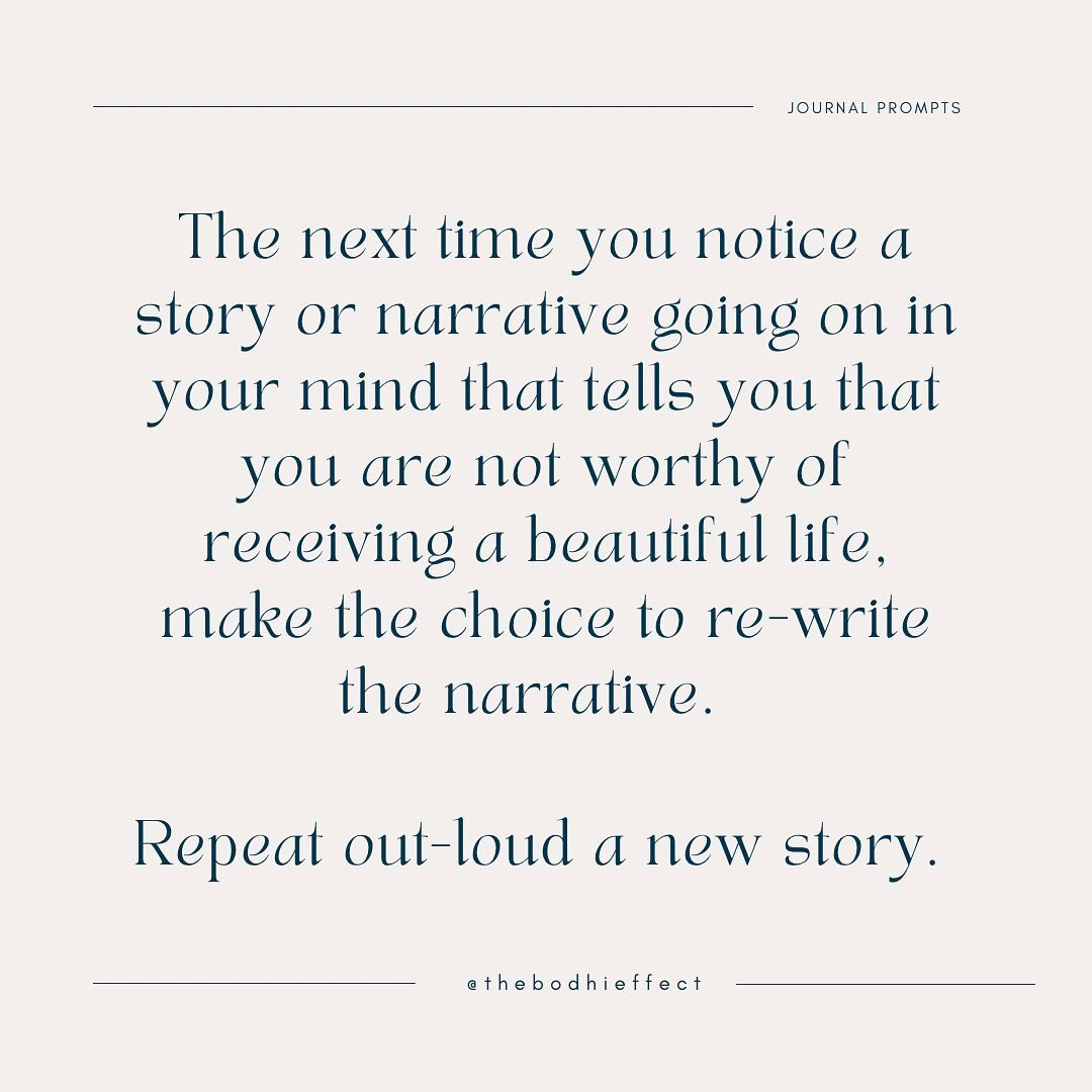 Rewrite your story. 

So often in my coaching, we come across a huge story my clients grip onto in their life that HOLDS THEM BACK from their truth. Stories on how they are not enough, how they need to play small in order to be worthy, or how if some