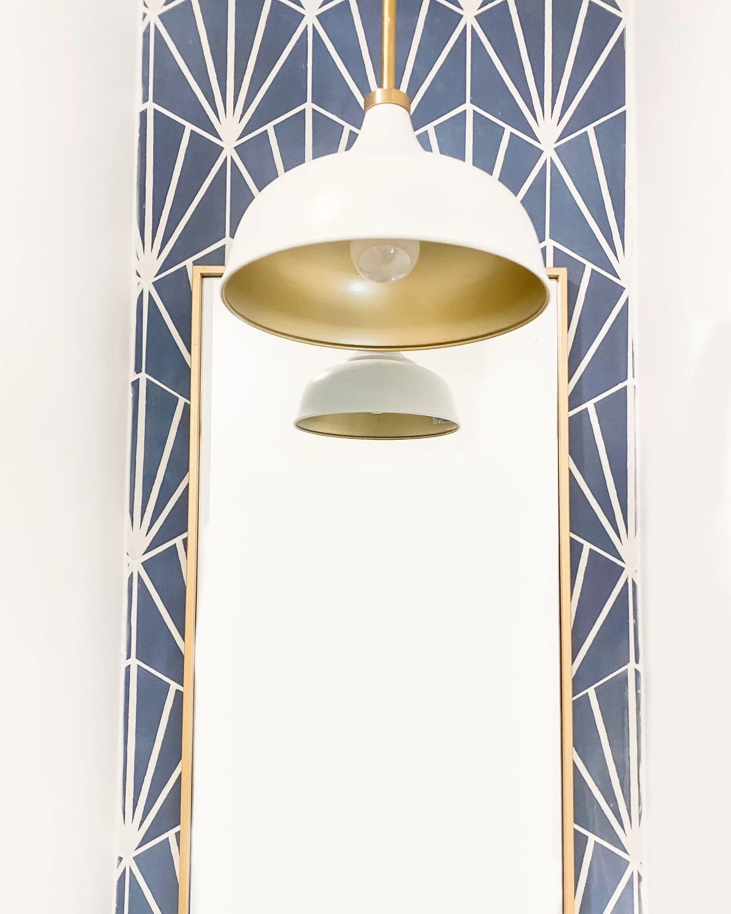 Powder Room Design with Art Deco Tile
