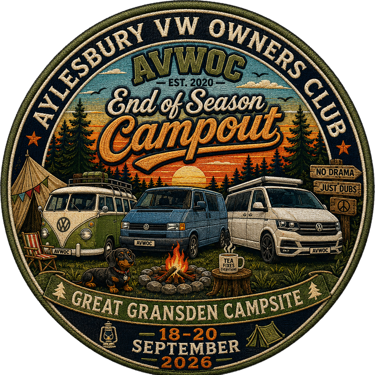 Aylesbury VW Owners Club 2026 Campout Sticker
