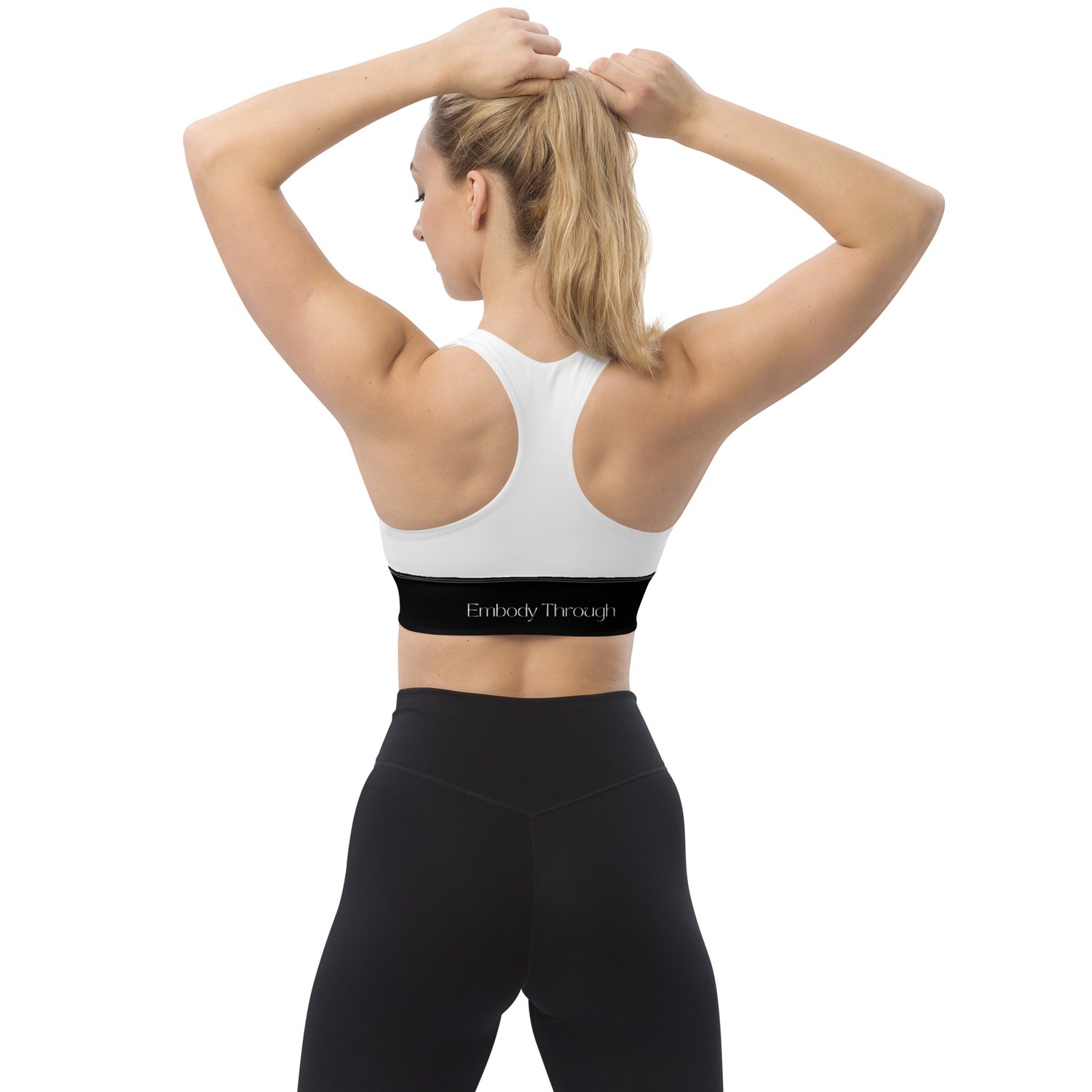 Long Line Sports Bra - White