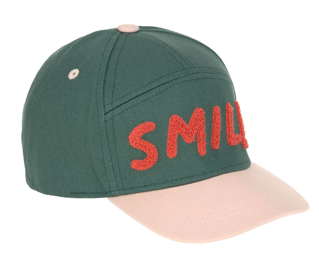 Casquette visière courbée - Smile ocean green light rose