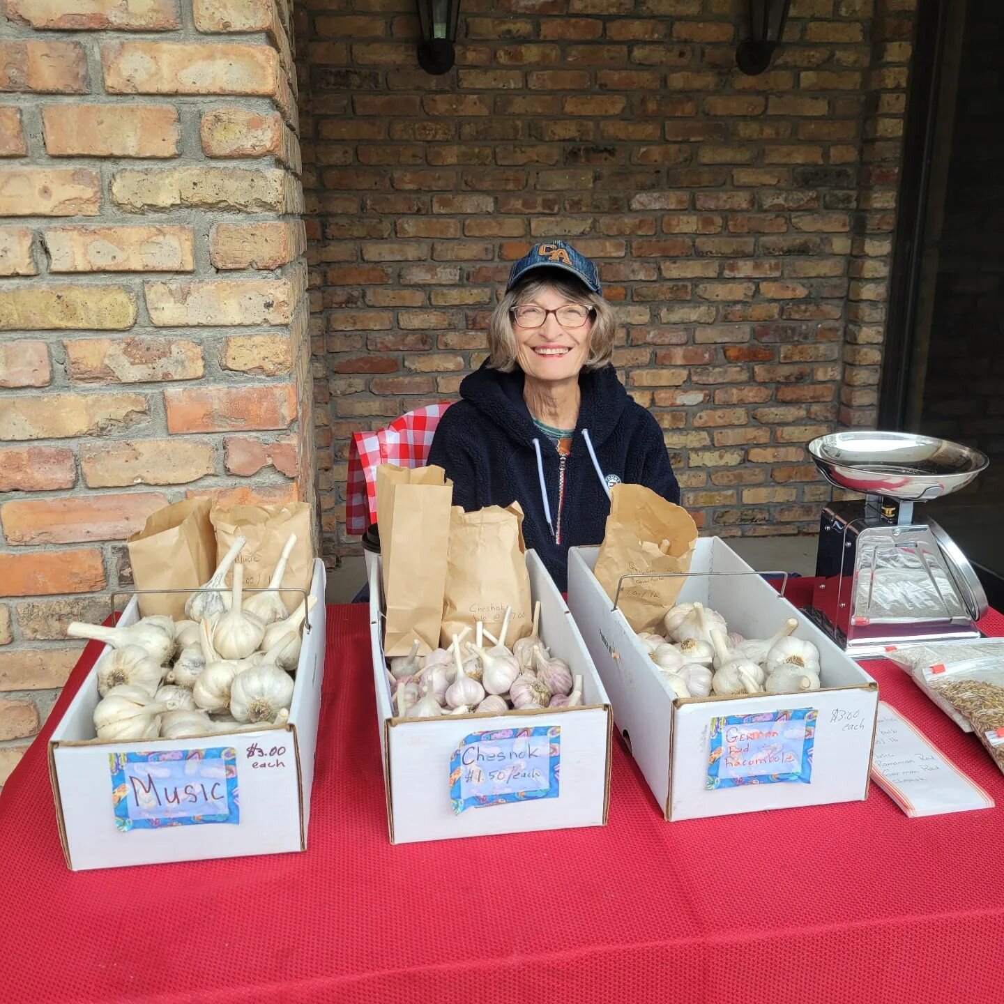 Cloudy day but big smiles down here at the market!