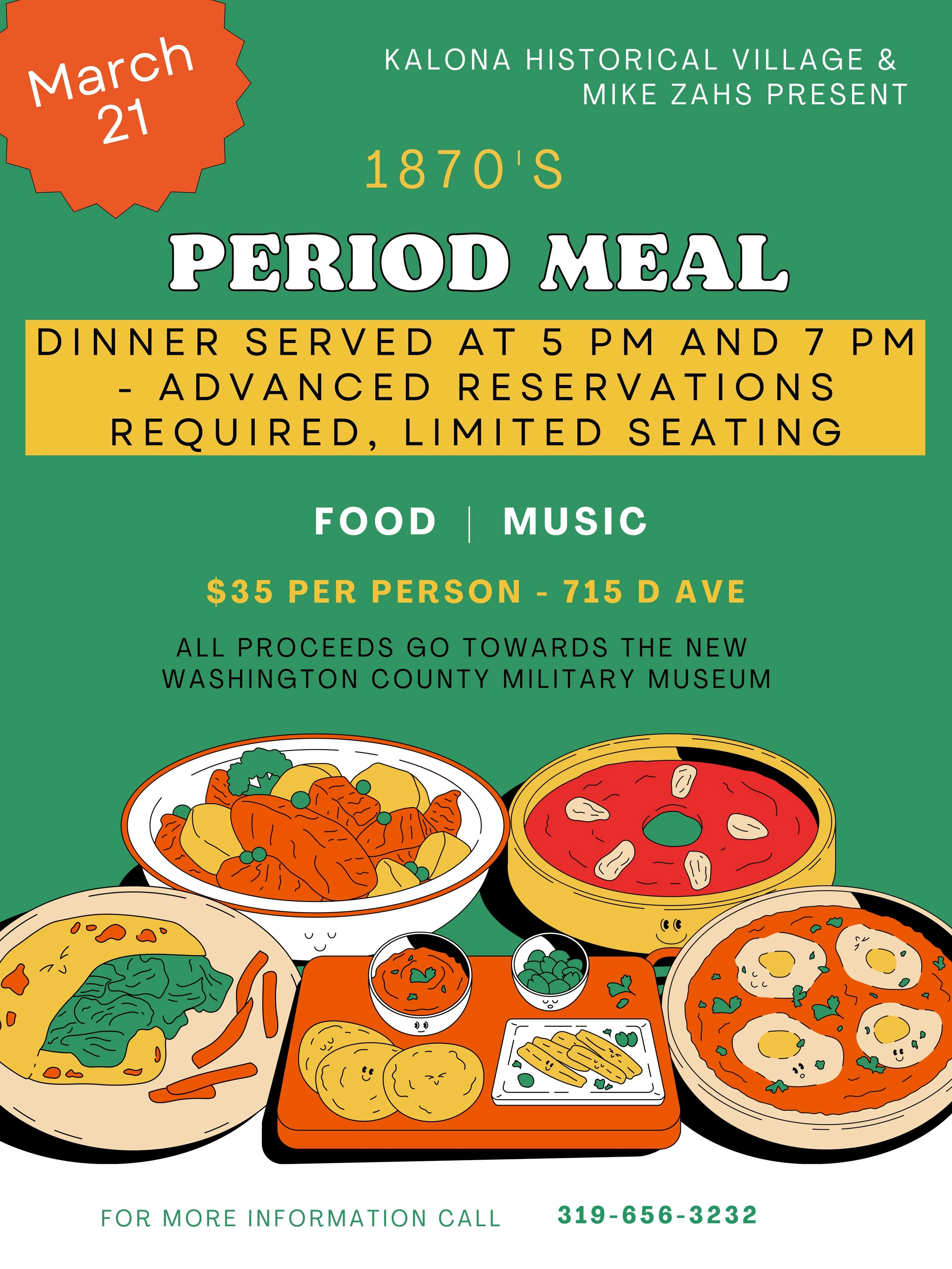 1870's Time Period Meal