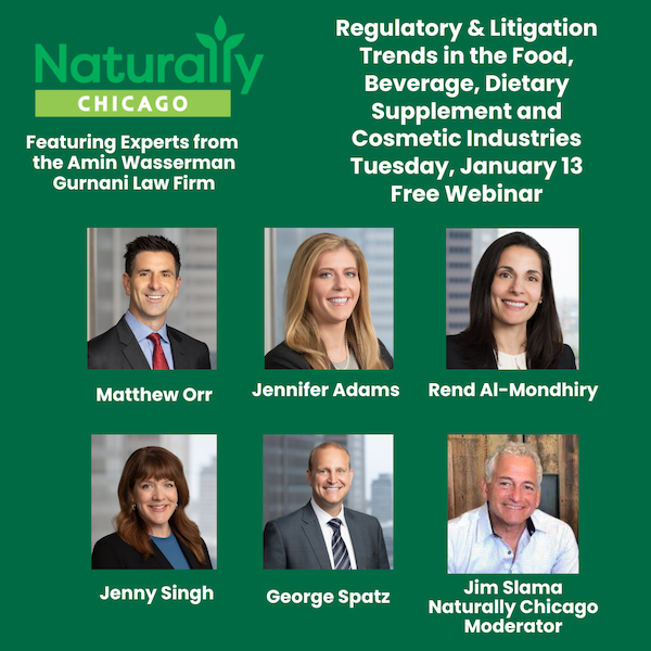 Regulatory and Litigation Trends in the Food, Beverage, Dietary Supplement &amp; Cosmetic Industries — 1/13/26 Webinar