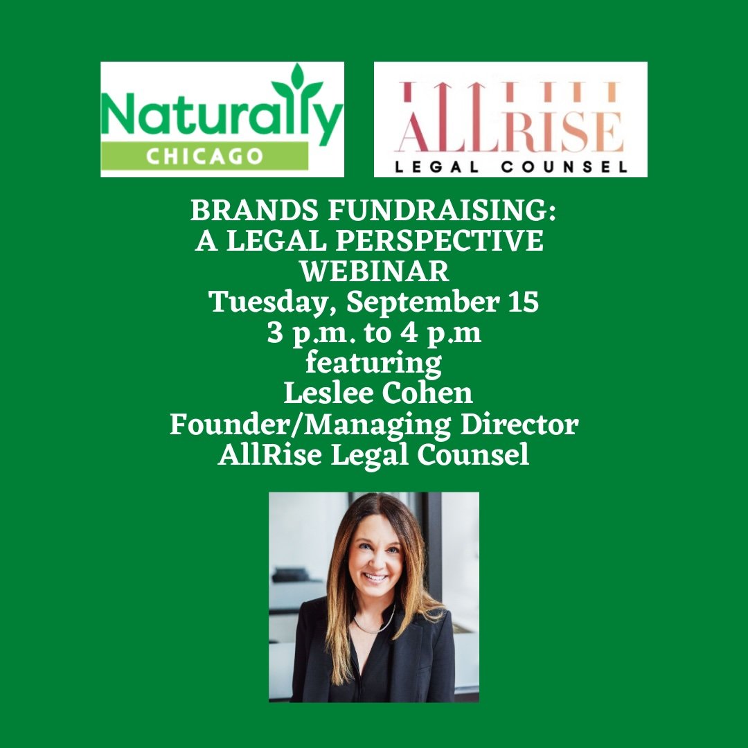 Brands Fundraising: A Legal Perspective — 9/15/26 Webinar