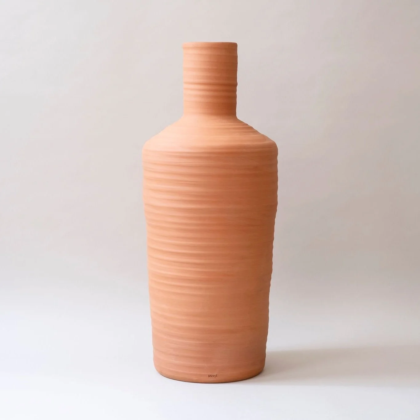 modern terracotta vase