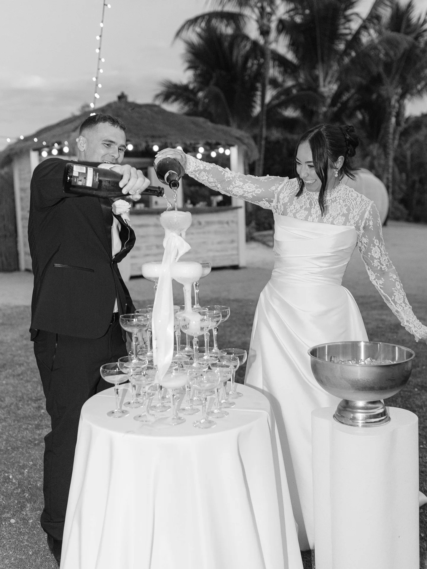 Ceremony to reception in Iris, this bespoke style worn by Paige on her wedding day π€