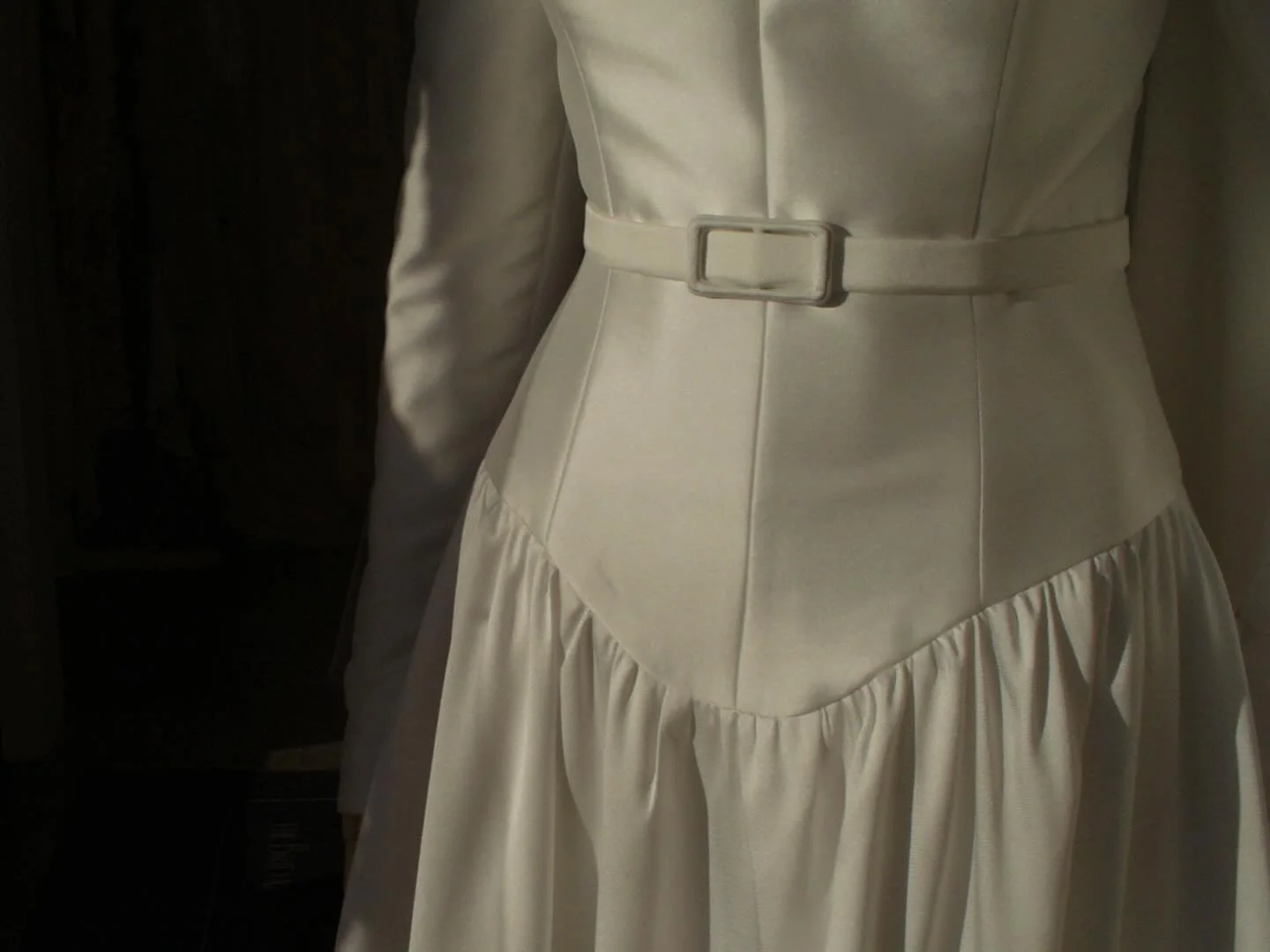 MAIA, a showstopper drop-waist silhouette, sleeve detail, and option belt to finish. 
The Maia Gown is available, with option to customise elements to the final look. Available at our stockists linked in bio.