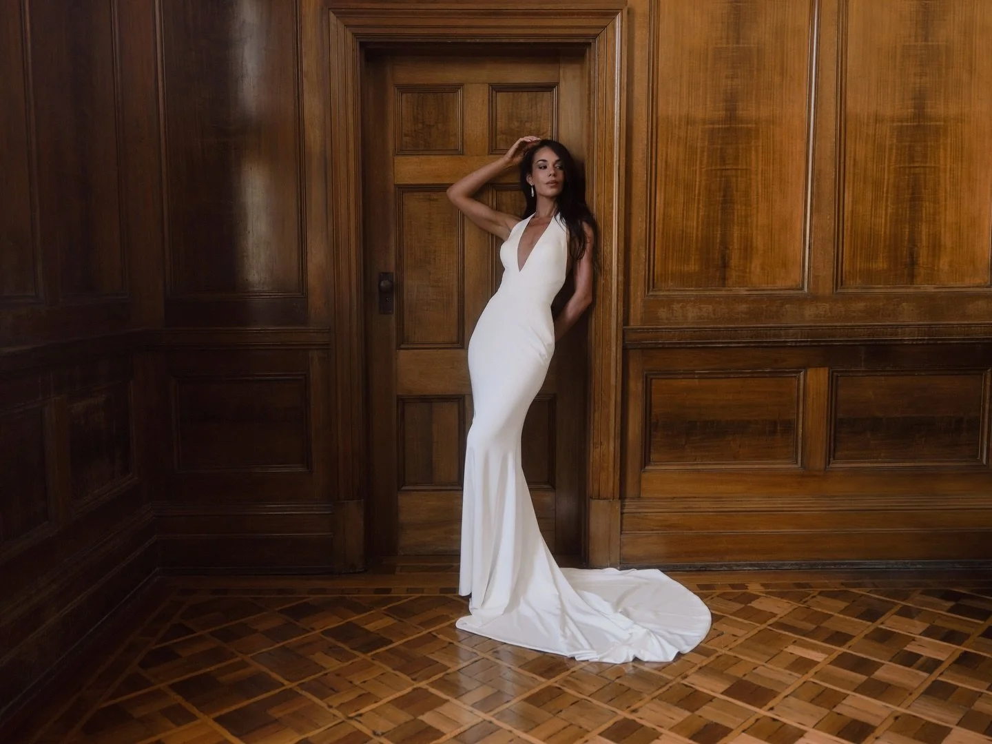 Daring yet sophisticated, Lita showcases fine lines and sleek structure made of Italian satin. Available in Melbourne and Sydney.