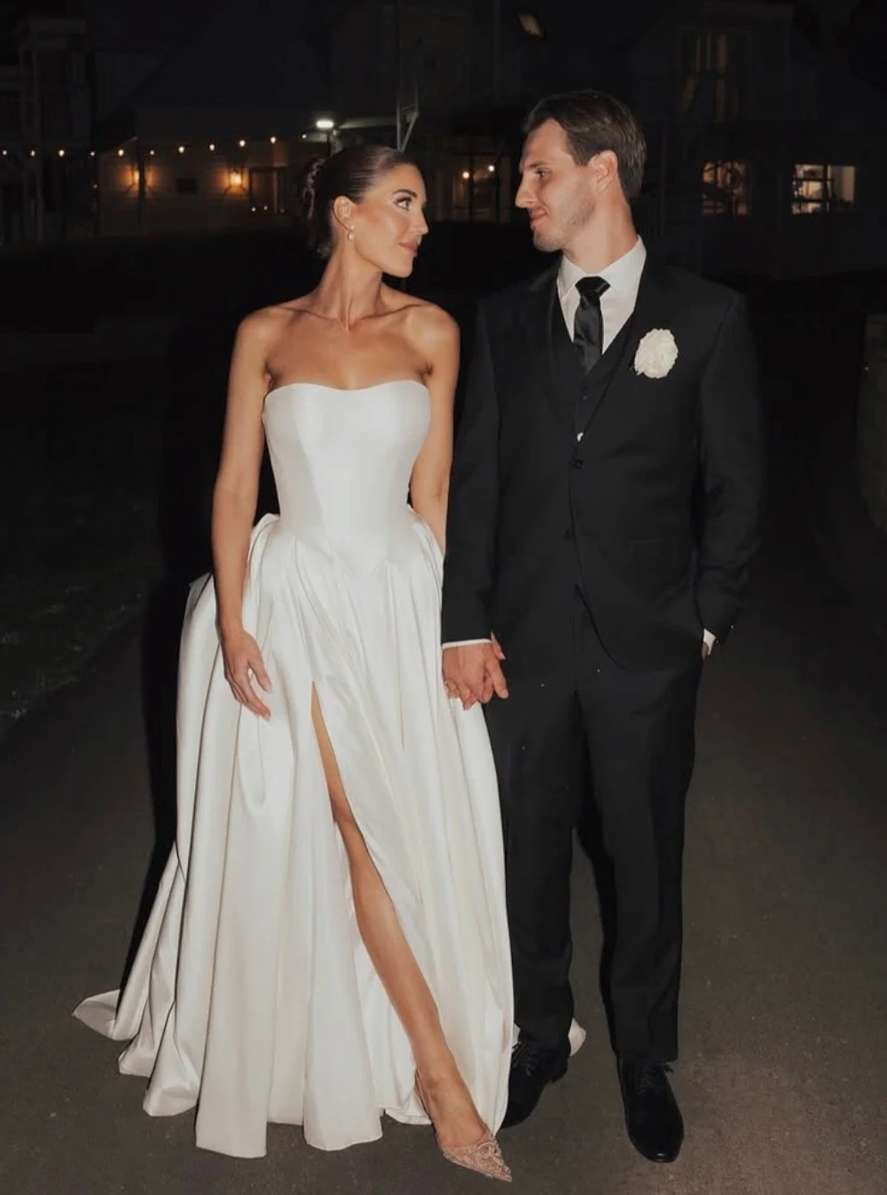 Addison wearing a bespoke gown @curatorthelabel