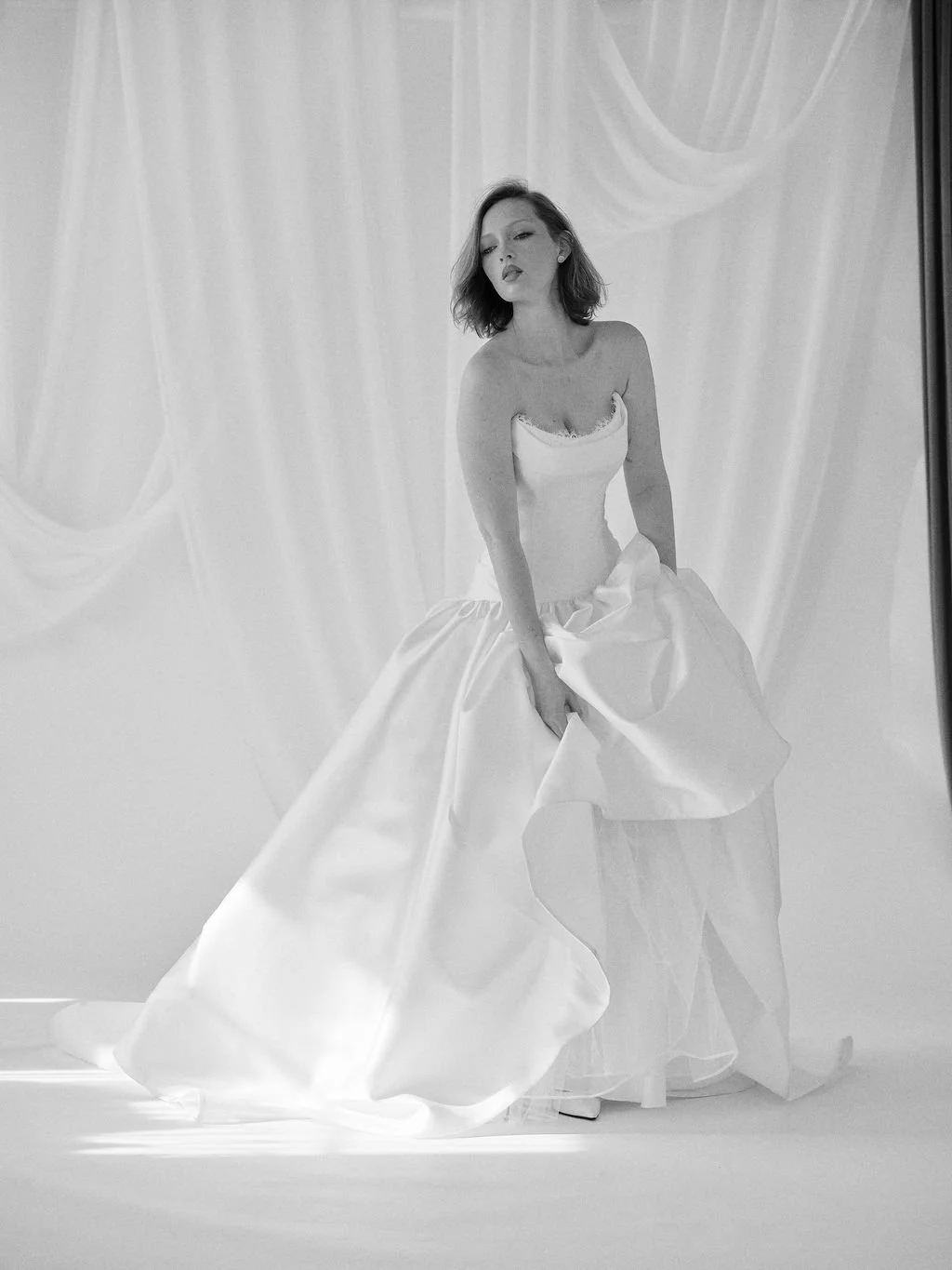 Born from a love of modern bridal and an eye for the unexpected, CURATOR THE LABEL is for the bride who wants to feel unmistakably herself.
Think sculptural silhouettes, considered details, effortless femininity and a little bit of attitude. Bridal t