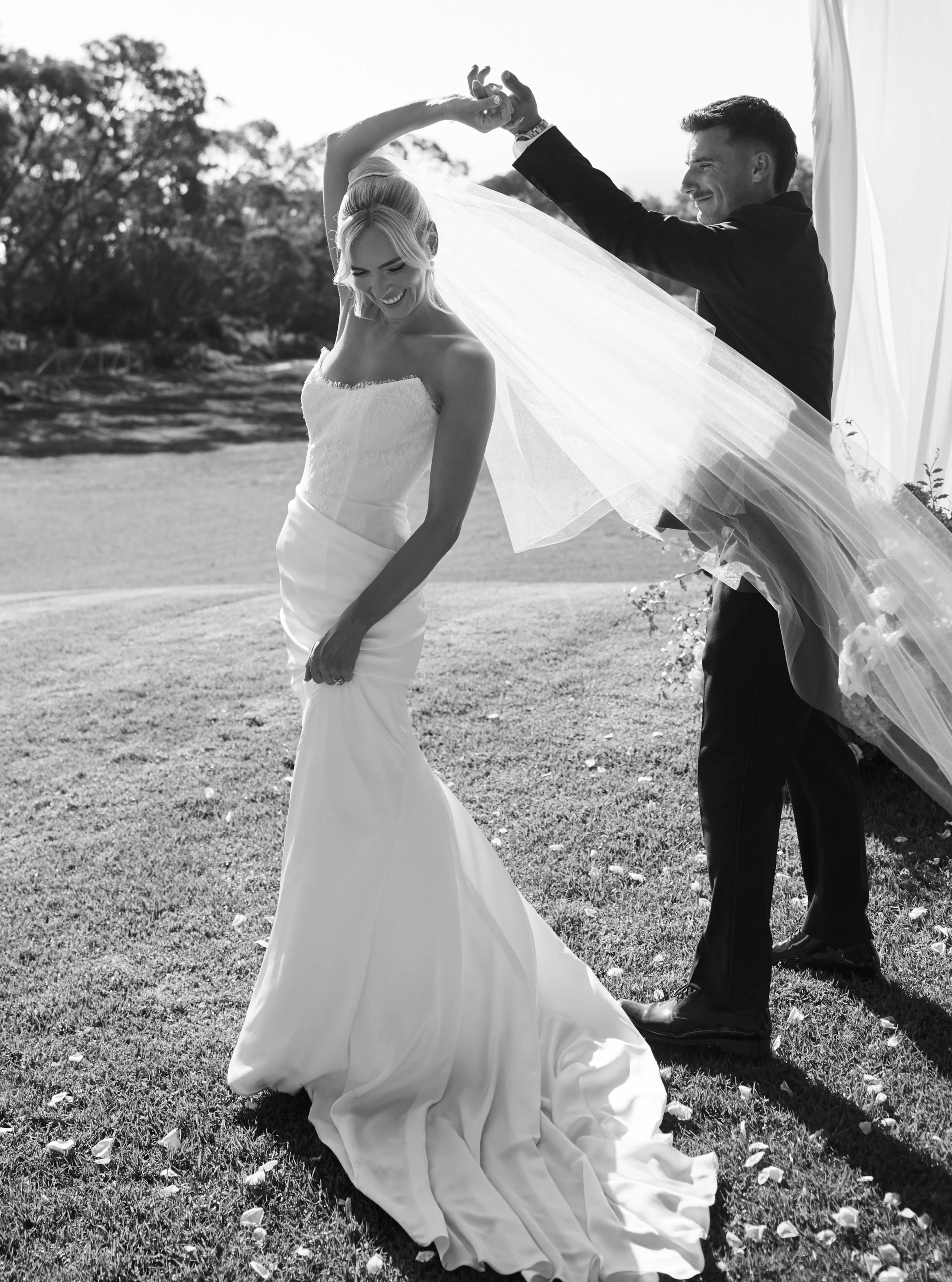 Mr &amp; Mrs moment capture @mandywood.studio @gemmabentley Wearing a bespoke gown @curatorthelabel