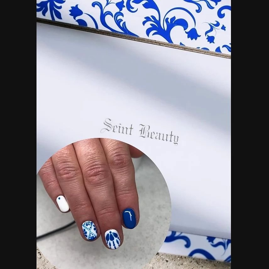 When @getnailed_byangie nails go hand in hand with the new @seintofficial pallet on the Seint 👑 herself @hairspecialist_kimmy_adonia 

Literal *Perfection*
👑💙🥰
NAILED IT
