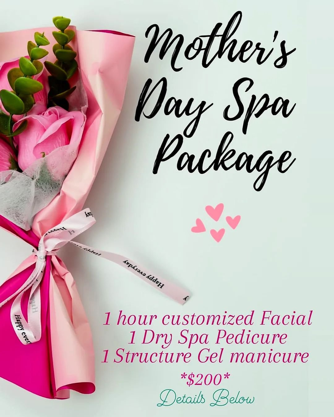 Stumped on how to treat your Mom this year??

*ADONIA MOTHER'S DAY PACKAGE*

1 hour customized Facial with @shelbysesthetics

1 Dry Spa Pedicure &amp; Structured Gel Manicure with @getnailed_byangie 

$200 for the package
($40 savings)

In order to p