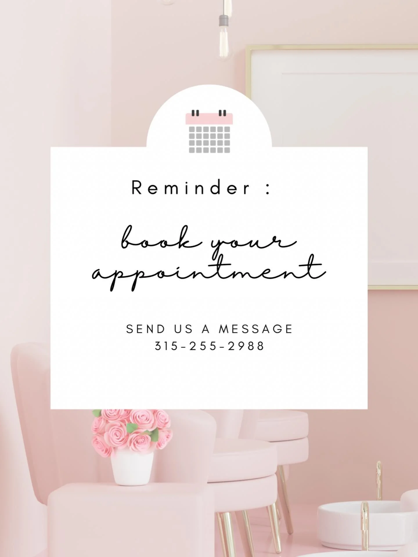 We are seeing the thick of busy season *begin*

Reminder to hop on and book your appointments out!

Text line is always open and available @ :
315-255-2988

💐