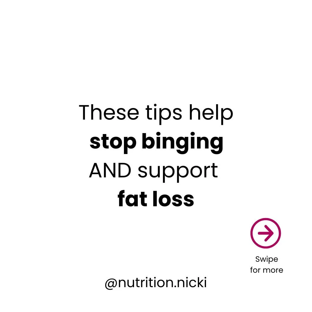 I often have clients come to me with one or both of these goals. While there are CERTAINLY different approaches for binge eating vs body recomposition, this is a list of foundational tools that overlap between the two. 

(PS we made a video you can u