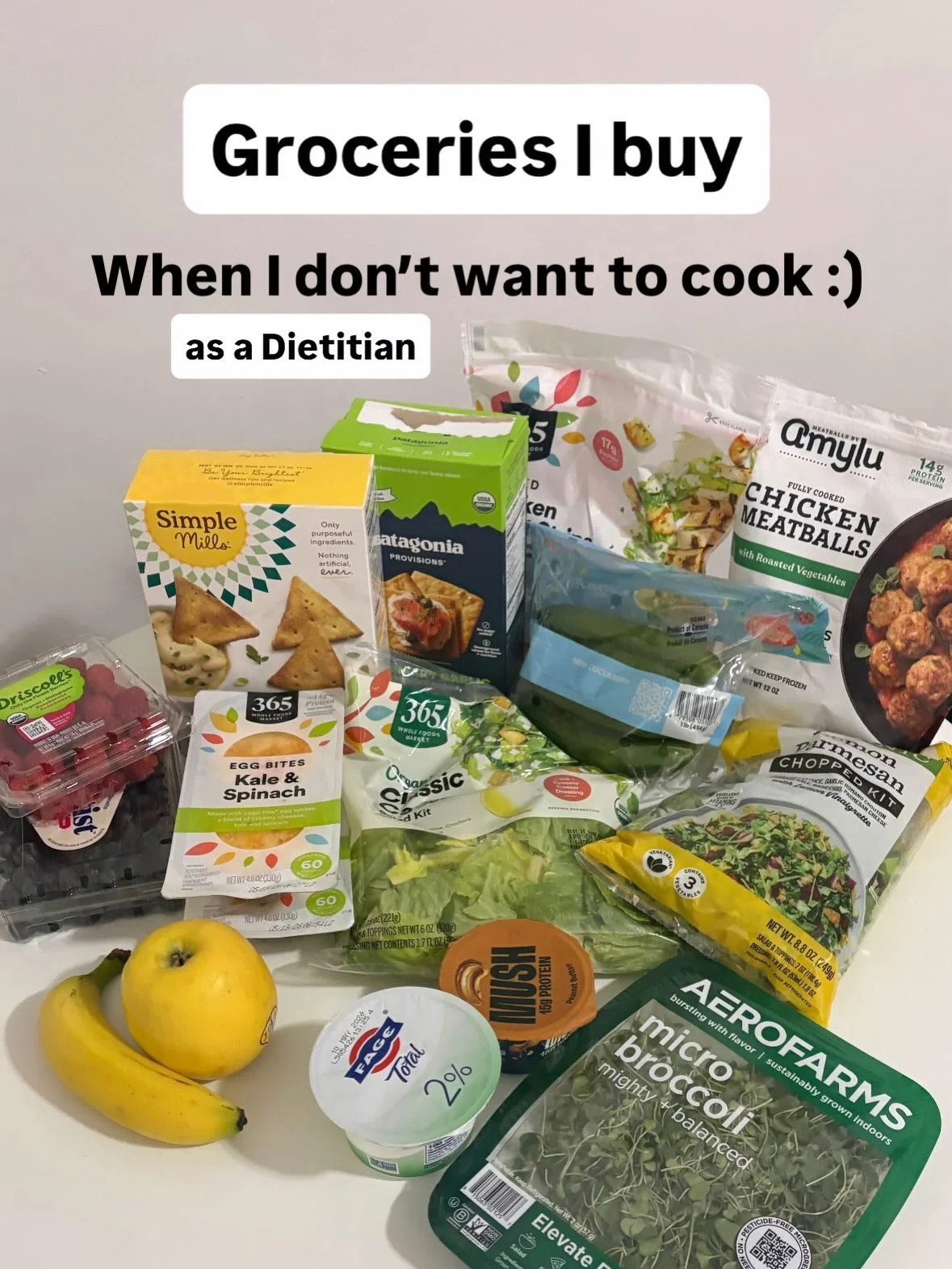 Keeping it simple &amp; convenient will save you every time. 

If you have less time (or less capacity), use pre-made/ frozen options to get your protein, fiber, and carbs in a quick 10-minute meal 

Prepping for your worst day will always save you :
