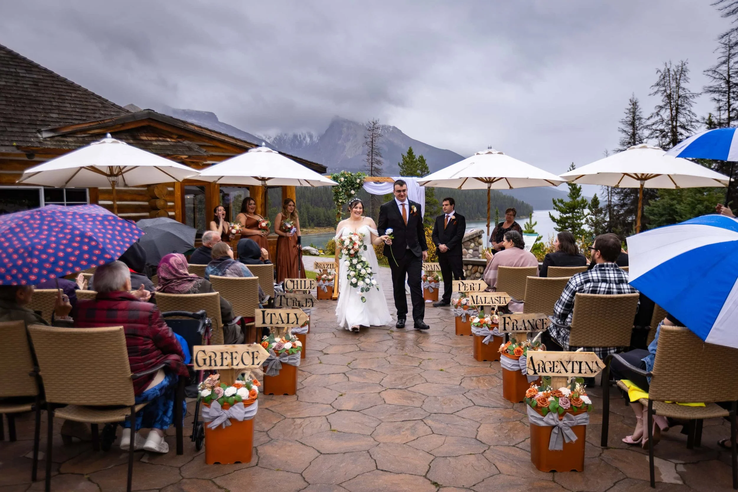 Maligne Lake wedding ceremony location in Jasper National Park