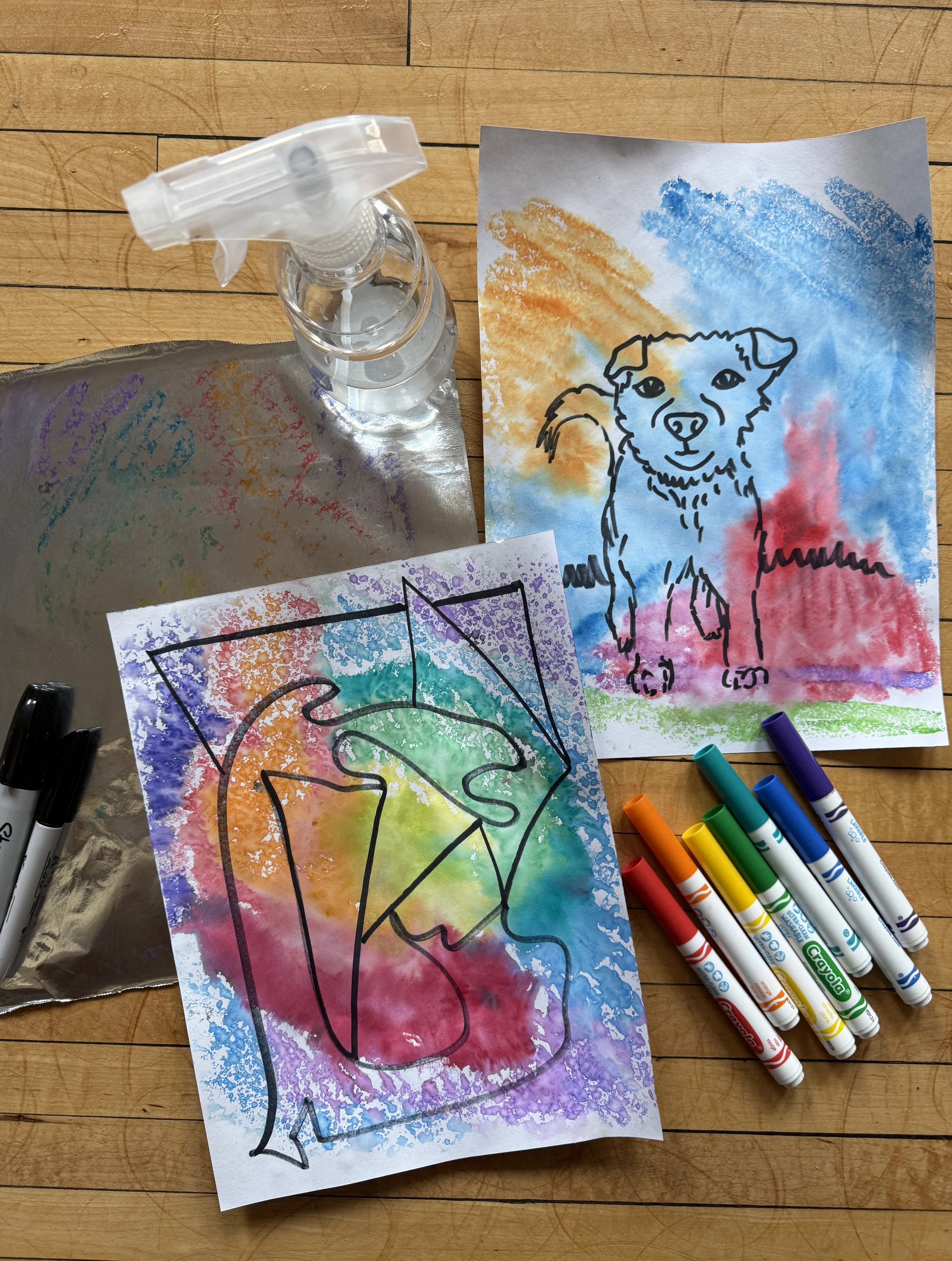 Family Art Day: GEMS: Graphic Experimental Monoprints