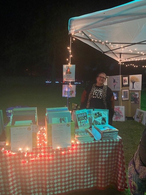 Heritage Park Christmas Market at night 2021