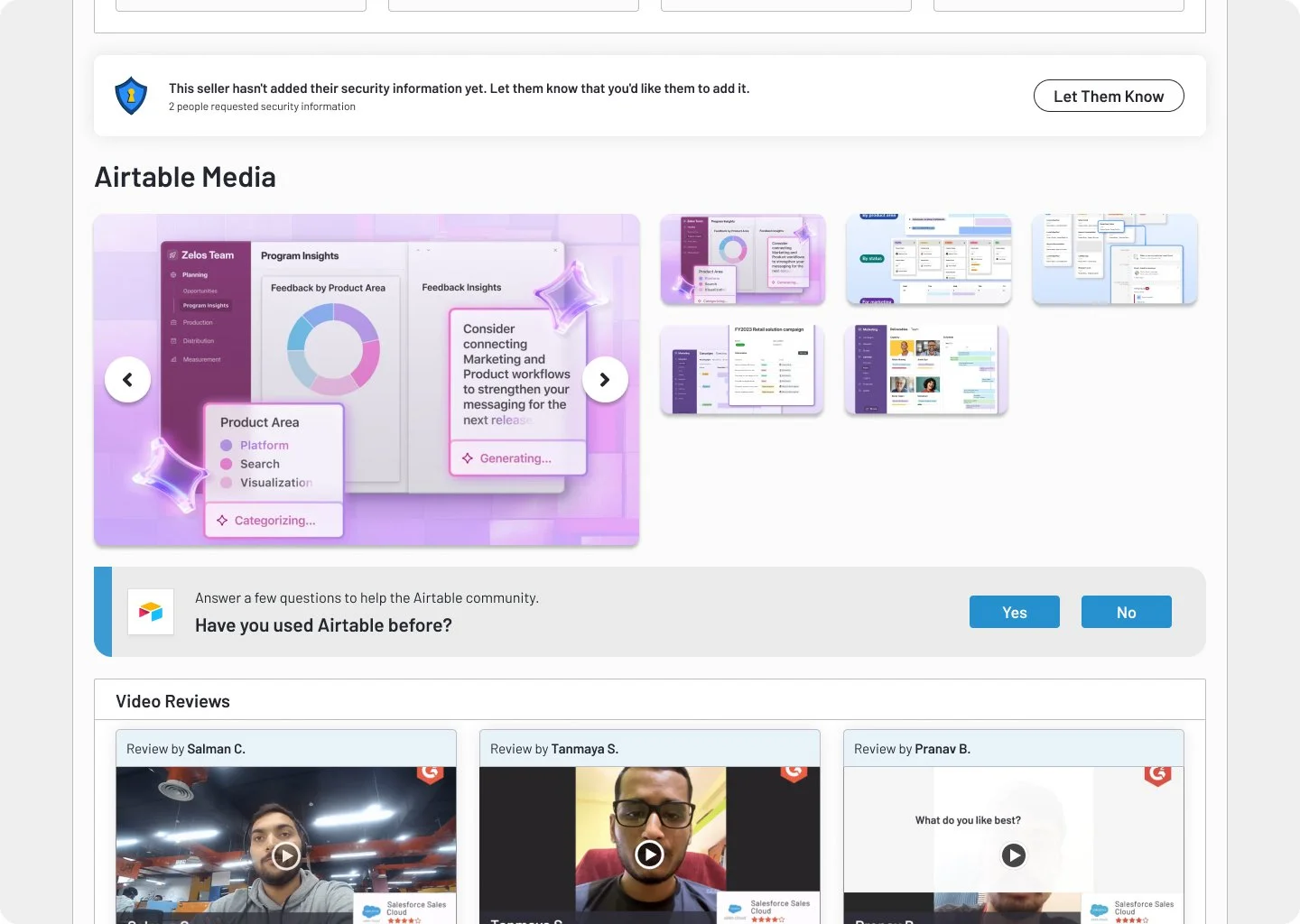 The image carousel is dense and difficult to navigate. Alt text only appears on hover, causing layout shifts, and keyboard navigation is not supported in full-screen mode.