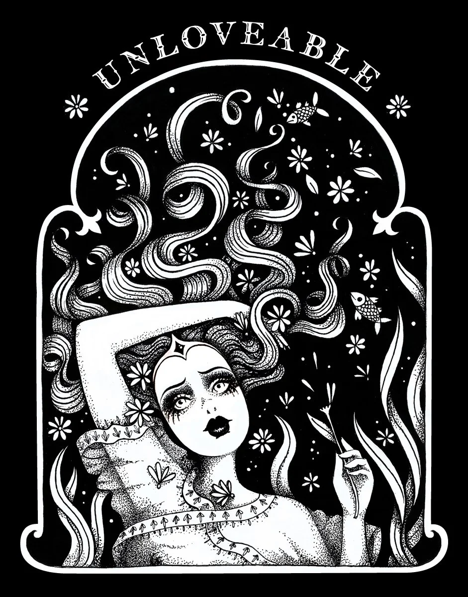 "Unloveable" T-shirt Illustration: Morrissey/Ophelia 