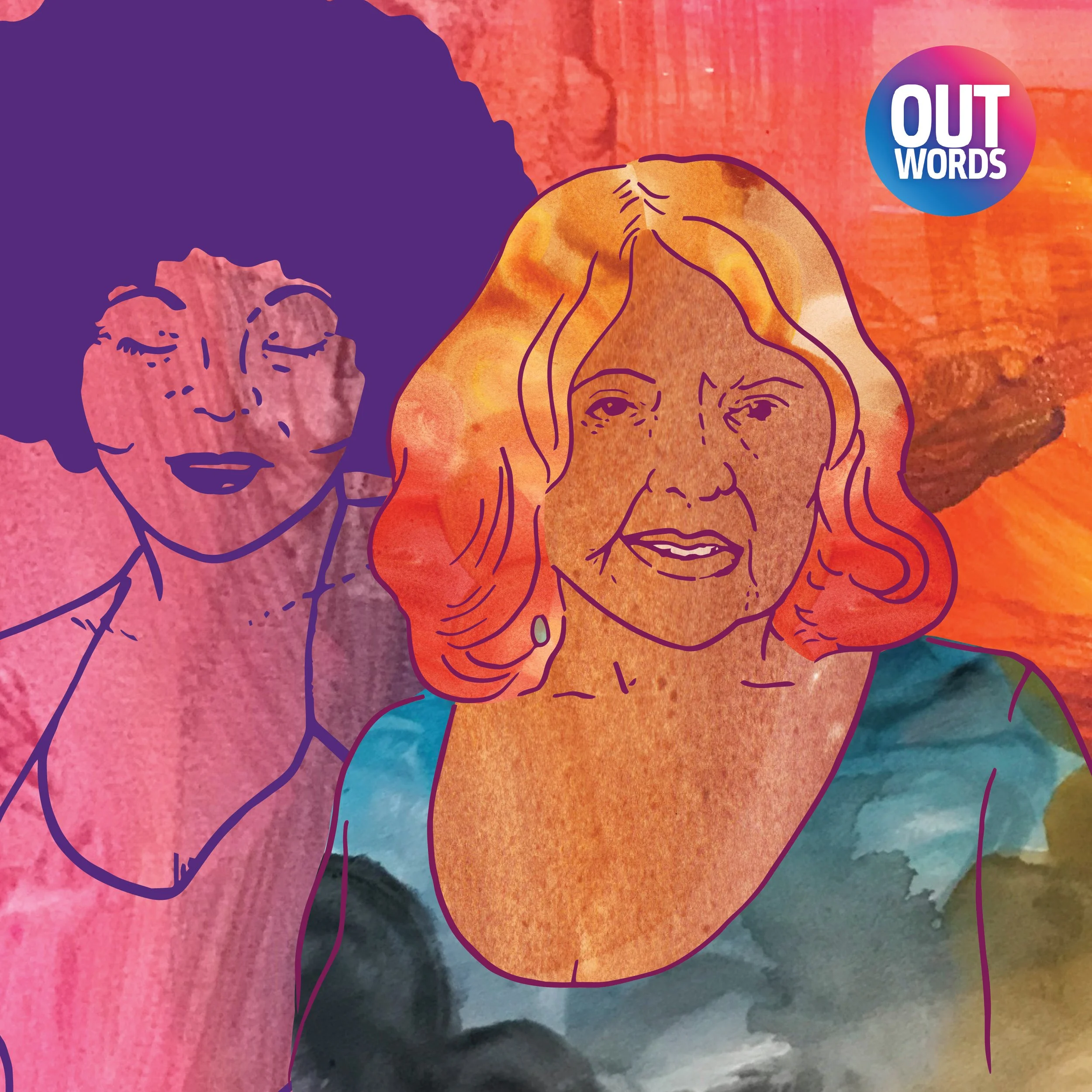 Portrait of Christy Henderson-Jenkins created as an episode graphic for the podcast Queering Precedent, a project of the Out Words Archive.