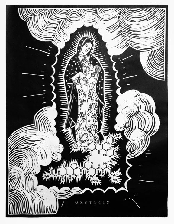 "Oxytocin Madonna"
Woodcut
36x48 in