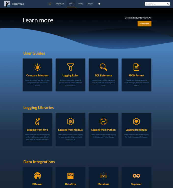 Original Docs page