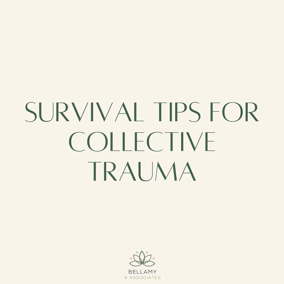 Surviving Collective Trauma🤍

By no means an exhaustive list, here are a few things on my mind in hopes of sharing supportive practices and reminders. 

Usually when we think of trauma healing, we think of recovering from past trauma. 

At the momen