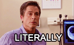 A man saying "literally"