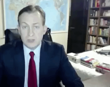Man on TV interrupted by his daughter