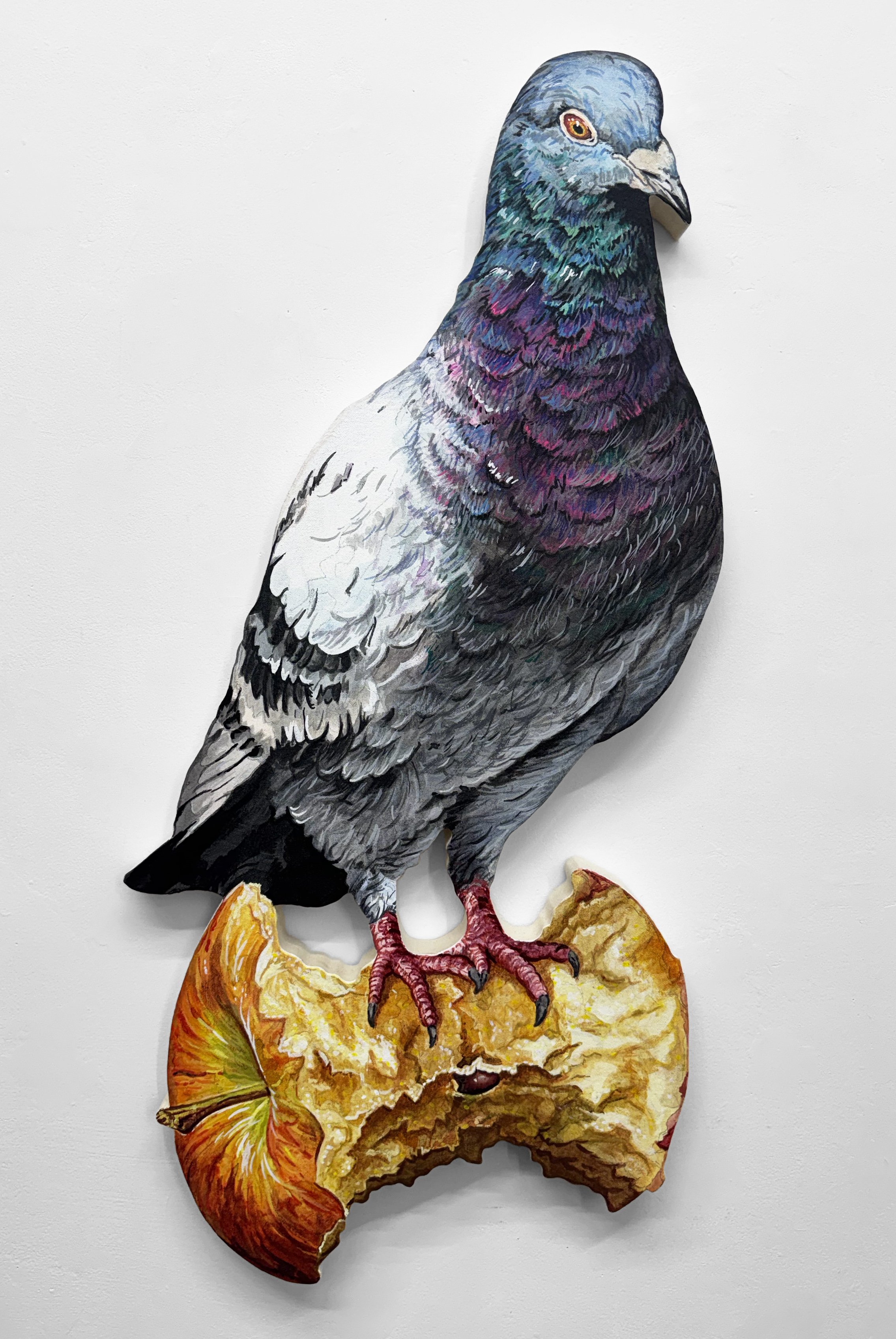 “I Have Something To Say” Acrylic on Shaped Canvas Panel 40 x 19”