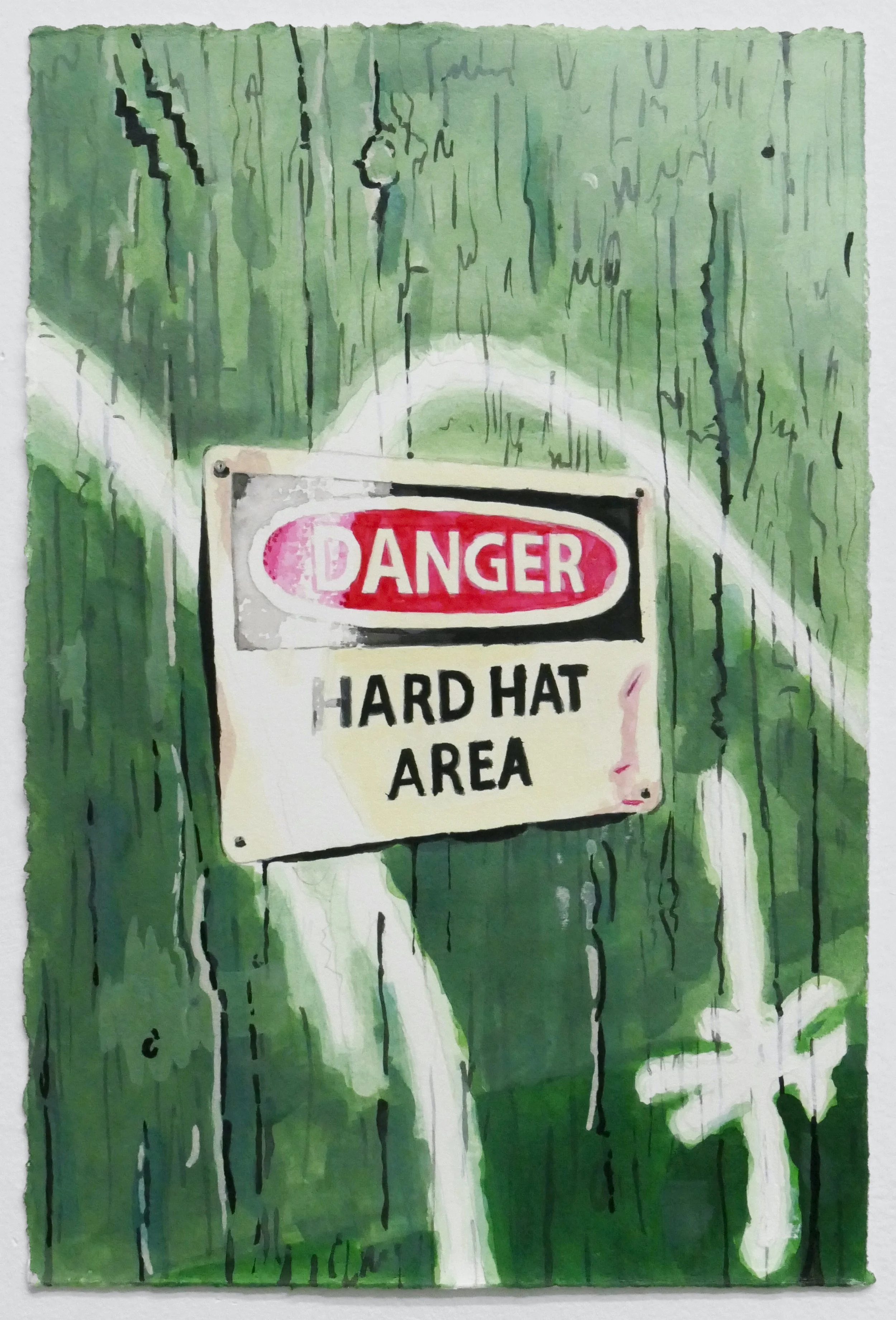 Construction Wall Study 2022 Acrylic on Paper 11 x 7.5"