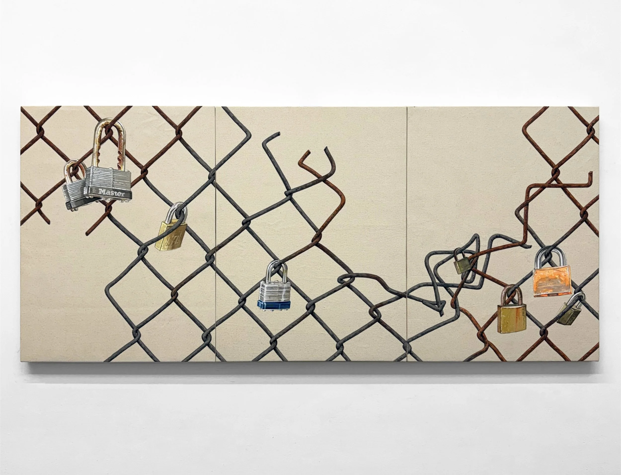 "8 Days A Week" 2025 Acrylic on Canvas Panels 24 x 54"