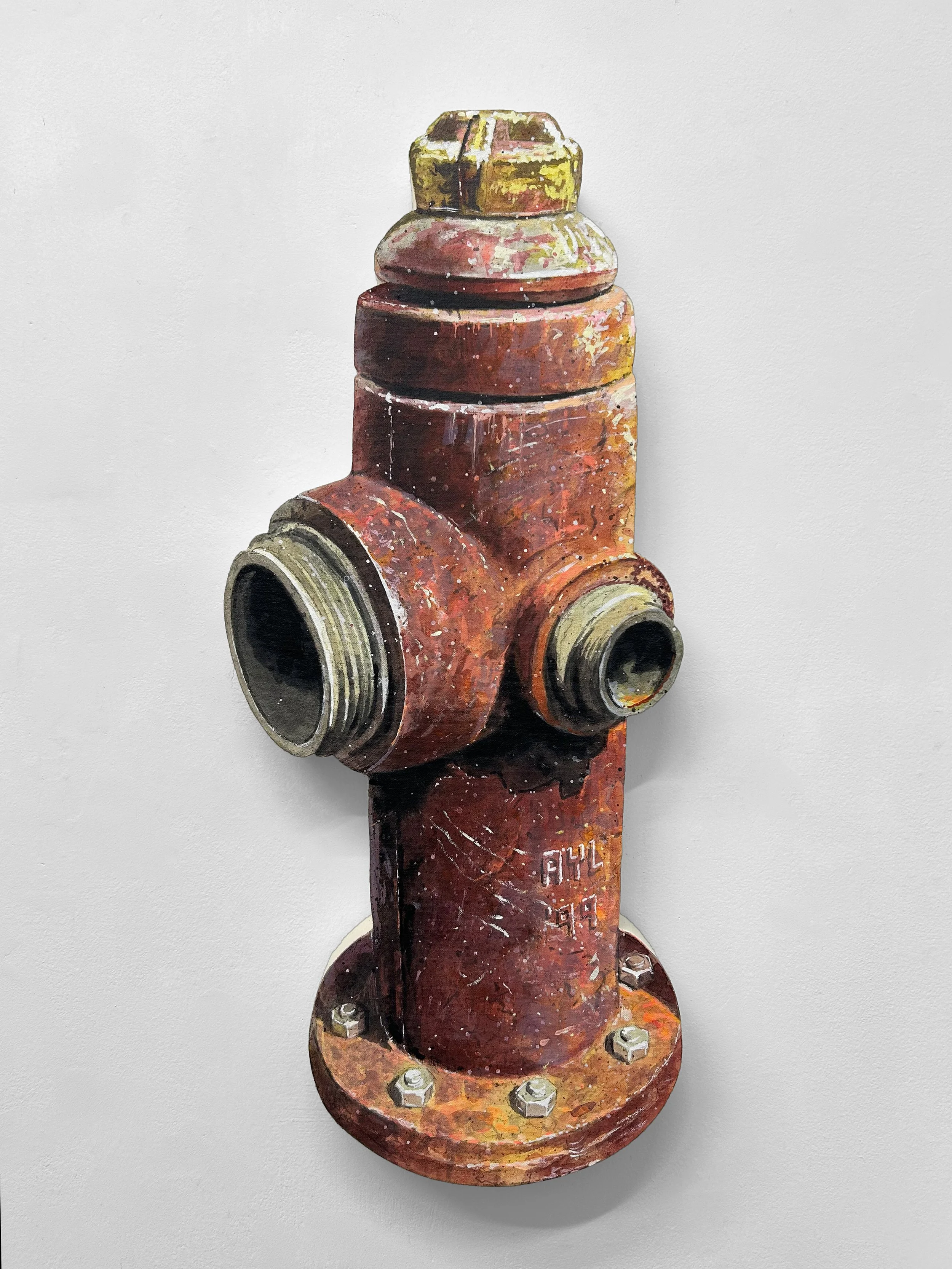 “Can’t Spell Trust Without Rust”
2025
Acrylic on Shaped Canvas Panel
27x12”