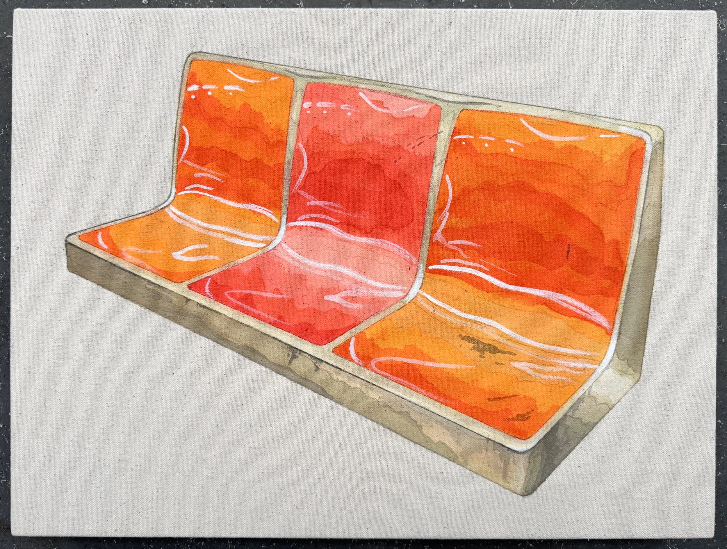 Subway Seat Study Acrylic on Canvas Panel 12 x 16"