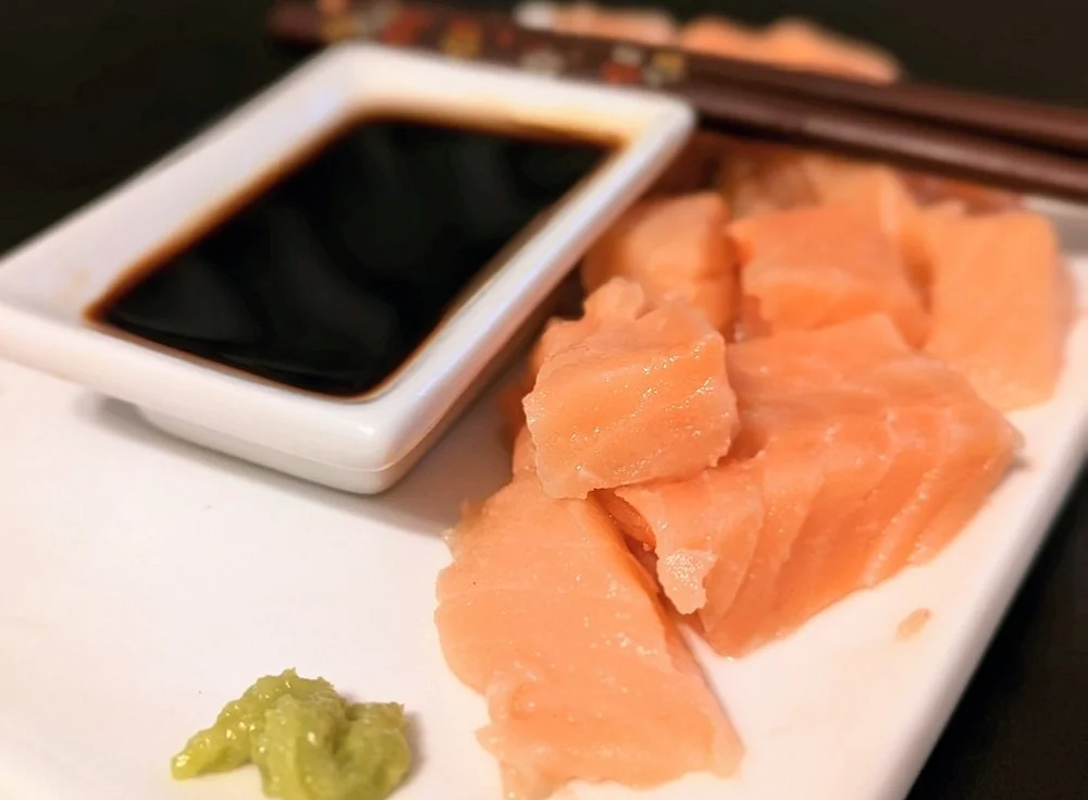 The Taste Bud Eating Frozen Tuna, Salmon at Home, SashimiStyle