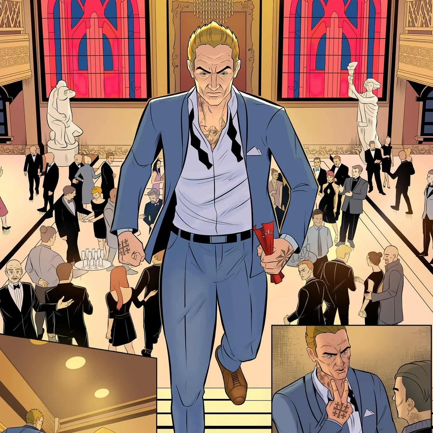 LOTS of new characters being introduced in issue 5 with LOTS of family issues. 
Shoutout to @maja_colorist and @_mayankkumarr_ for the incredible art. 
Getting so close!!!!!!
.
.
.
.
.
#tightscomicbook #lesserknowncomics #indiecomics #indiecomic #ind