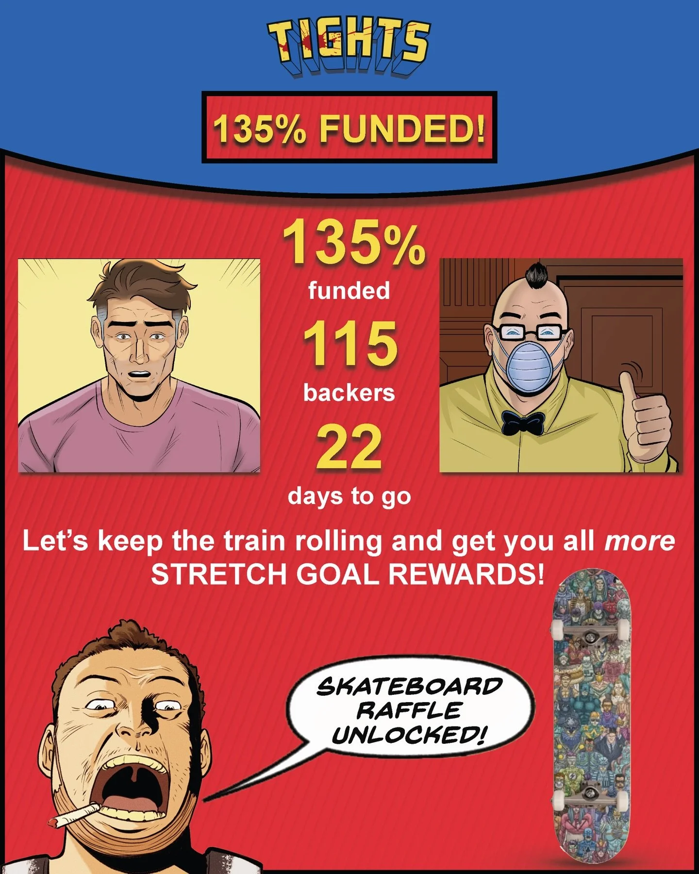 Thank you all!👏🏻👏🏻👏🏻👏🏻 now let&rsquo;s keep the accelerator down and hammer through some more Stretch Goals! Less than 22 to go&hellip;
.
.
.
.
.
#indiecomics #comicbookart #comiccreator #comicbookcommunity #kickstartercomics