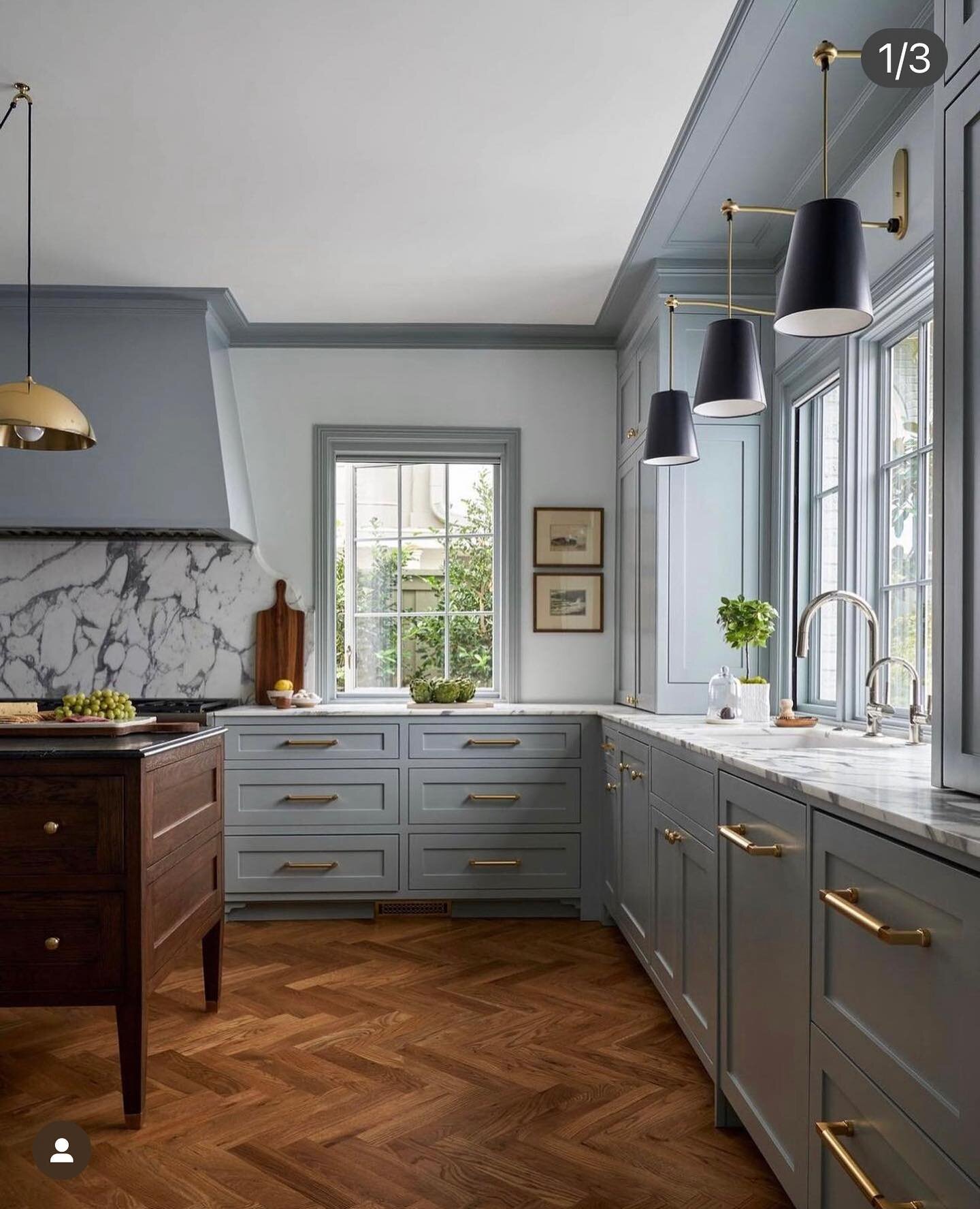 I have been watching &ldquo;For The Live If Kitchens&rdquo; and this beautiful kitchen by @dunbarroad reminds me of their work. If this were my kitchen I would of even been bolder by not having any upper cabinets along the sink wall and put additiona